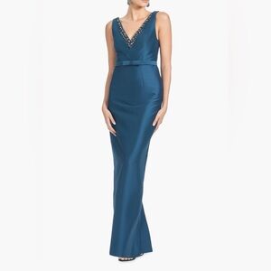 Sachin & Babi Garda Crystal-Embellished Mikado Gown